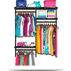 Imagem de Roupeiro aramado quarto pequeno closet feminino solteiro 1,30 PT