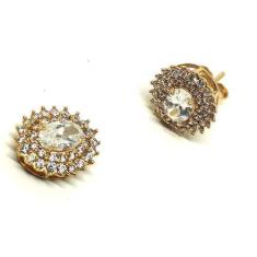 Imagem de Brinco de ouro 18k Oval de pedras - Elegancy Joias