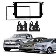 Imagem de Moldura Painel 2DIN Multimidia Jetta Amarok Tiguan VW G7 B Piano