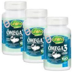 Imagem de Kit 3 Ômega 3 Óleo De Peixe - 60 Cápsulas 1200mg Unilife