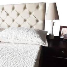 Imagem de Cabeceira Capitonê Suede Bege King 195x120 Rbl