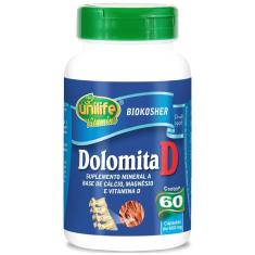 Imagem de Dolomita D Cálcio Magnésio E Vitamina D 60 Cápsulas