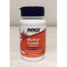 Imagem de Metilfolato ( Methyl Folate ) 1000Mg 90 Tabletes - Antioxidante - Now