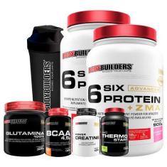 Imagem de Kit 2X Six Protein Advanced + Bcaa 100G + Creatina100g + Glutamina 100
