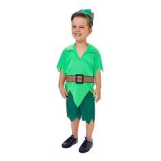 Imagem de Fantasia Peter Pan Infantil Festas Carnaval + Chapéu - Anjo Fantasias,