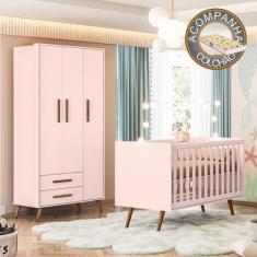 Imagem de Berço Americano 3820 e Guarda Roupa Roupa 3830 Q Encanto Retrô Qmovi R