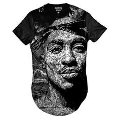 Imagem de Camiseta Longline 2Pac Rapper Tupac Hip Hop Style