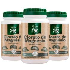 Imagem de Kit 3 Cloreto De Magnésio (Produto Vegano) 60 Cápsulas 550Mg