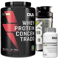 Imagem de Kit Dux Nutrition: Whey Concentrado 900G + Multivitamínico 90 Cáps + C