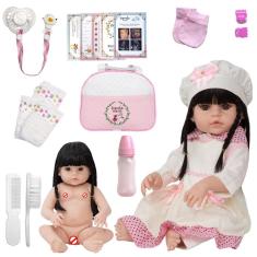 Imagem de Boneca Bebê Reborn Princesa 100% Silicone Vários Acessórios