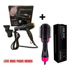 Imagem de Kit Secador De Cabelo Promoden E Escova Alisadora Secadora