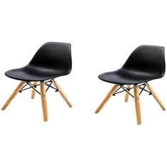 Imagem de CADEIRA EAMES INFANTIL DSW MADEIRA CX 2 - PP PRETO