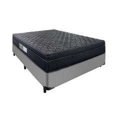 Imagem de Cama Casal Arezzo Black e Box Molas Ensacadas Cinza Portobel
