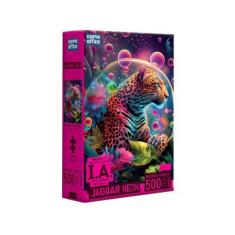 Imagem de Quebra-Cabeça 500 Peças Jaguar Neon Game Office - Toyster Brinquedos