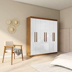 Imagem de Guarda-Roupa Casal Mônica 6 PT Imbuia e Off White