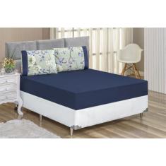 Imagem de Jogo De Cama Naturale Casal Padrão 03 Peças 200 Fios Matelado Estampad
