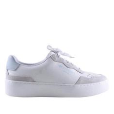 Imagem de Tênis Casual Feminino Camurça Sport Bottero Couro - Branco Cinza-Feminino