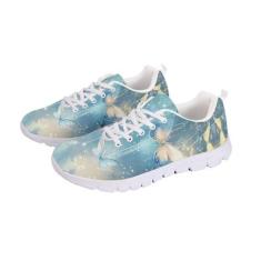 Imagem de GOSTONG Tênis de corrida feminino, de malha respirável, antiderrapante, atlético, academia, treinamento, uso ao ar livre, branco, 34-46, Borboleta brilhante, 34