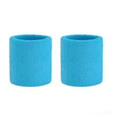 Imagem de ONUPGO Pulseiras esportivas para homens e mulheres – Pulseiras esportivas de algodão felpudo para basquete, tênis, futebol, beisebol, corrida, academia (1 par)