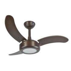 Imagem de Ventilador de Teto Infinity Lux LED 6000K Marrom 3 Pás MDF Tabaco 220V