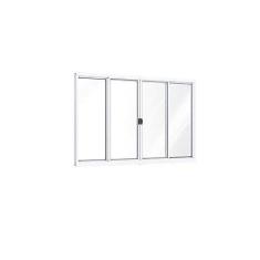 Imagem de Janela de Correr Alumínio 4 Folhas Riobras 100cm x 150cm Branco