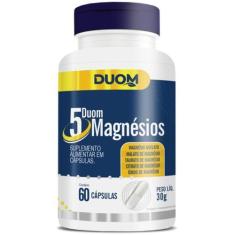 Imagem de Duom 5 Magnésios Quelato Malato Taurato Citrato Óxido 60 Cápsulas - Du