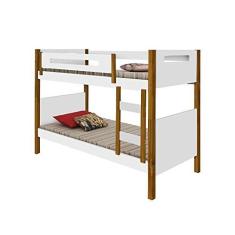 Imagem de BICAMA DE CRIANÇA INFANTIL SOLTEIRO HELOISA BRANCA E AMÊNDOA INCLUSO LOUSA MÁGICA