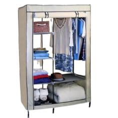 Imagem de Guarda roupa duplo cabideiro arara roupas sapateira prateleiras armari