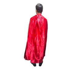 Imagem de Kit 2 Capas Metaliza Vermelha Cetim Fantasia Cosplay Adulto - Lynx pro