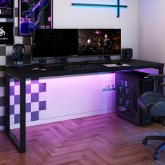 Imagem de Mesa para Escritório Aço Davi 183 Cm Preto