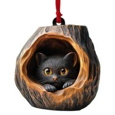 Imagem de Enfeites de Natal em acrílico,Decorações para árvores de Natal de animais - Ornamentos de animais Sinais de Natal - Pingente de saco de ornamento de carro acrílico 2D, decoração de casa de ornamento d