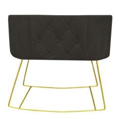 Imagem de Mini Berço Aconchego com Balanço suede Marrom - D'Classe Decor