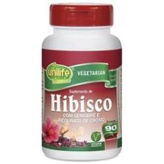 Imagem de Hibisco com Gengibre e Picolinato de Cromo 90 Comprimidos Unilife