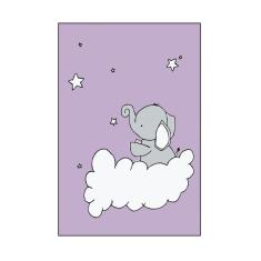 Imagem de Quadro Decorativo Elefante Com Nuvem e Estrelas 30x20 Mdf Adesivado