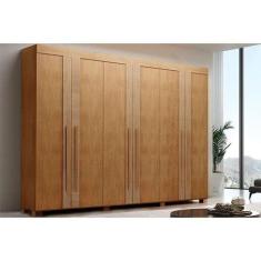 Imagem de Guarda Roupa Casal 6 Portas e 6 Gavetas com Pés Lucca Premium - Rufato Naturale