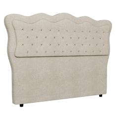 Imagem de Cabeceira Casal King Cama Box 195cm Oregon I02 Bouclê Bege Mpozenato