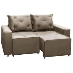 Imagem de Sofá Retrátil E Reclinável 2 Lugares Bariloche 1.50cm Suede Com Molas Speciale Home Bege