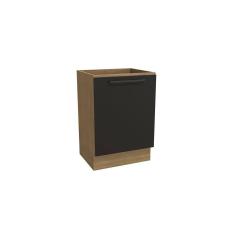 Imagem de Balcão Gabinete Kappesberg Suprema 1 Porta Freijó/Preto Fosco 60cm x 52cm