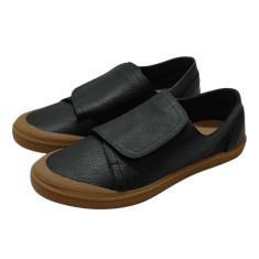 Imagem de Tênis Cano Curto Velcro Couro Preto-Feminino