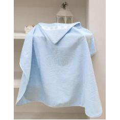 Imagem de Toalha de Banho p/ Bordar - Baby Classic - C/ Capuz - Azul 7239 - Avel