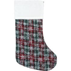 Imagem de Enfeite Natalino Meia De Natal Decorativo Artesanal De 45cm - Genérico