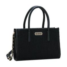 Imagem de Bolsa Feminina Elegante Textura Soft Moderna Chenson, Preto, UN