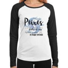 Imagem de Baby Look Raglan Sou De Peixes Manga Longa - Foca Na Moda