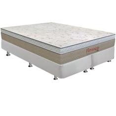 Imagem de Cama Box King: Colchão Molas Bonnel Orthoflex Florença + Base CRC Courano White(193x203)