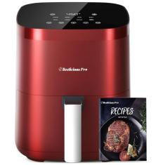 Imagem de Fritadeira Elétrica Air Fryer 8 Em 1, 3,7L Com Tecnologia Flavor-Lock E Tela De Vidro Temperado, 110V 1550W, Beelicious Pro, Vermelho Retrô