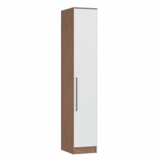 Imagem de Guarda Roupa Modulado 1 Porta Requinte + Móveis Castro Macadâmia/Branco Line