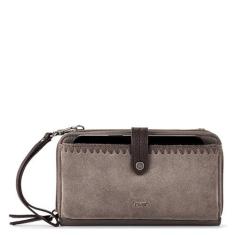 Imagem de The Sak Bolsa tiracolo para smartphone Iris – Bolsa feminina para celular e carteira para uso diário – Bolsa de pulso conversível com zíper, Camurça de cogumelo, One Size