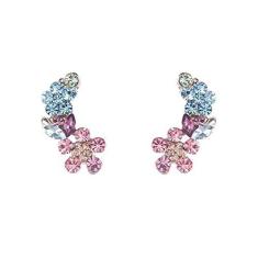 Imagem de Brinco Armazem RR Bijoux ear cuff flor rosa e azul
