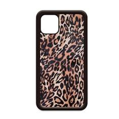 Imagem de Capa de celular com design abstrato de penas de leopardo para iPhone 11 Pro Max