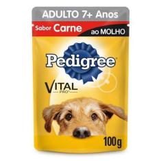 Imagem de Ração Pedigree Sachê Carne Ao Molho Para Cães Adultos Com 7 Anos Ou Ma